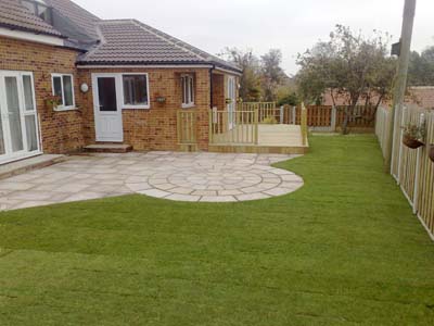 Garden makeover with Patio and Decking